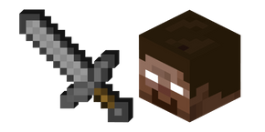 Курсор Minecraft Stone Sword and Herobrine