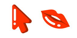 Minimal Red Lips Cursor