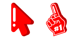 Minimal Number One Fan Glove Cursor