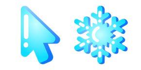 Minimal Blue Snowflake Cursor