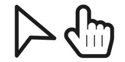 Modern Black Outline Cursor