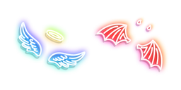 Neon Angel and Devil Cursor
