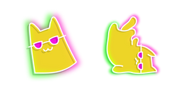 Neon Cat in Sunglasses Cursor