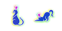 Neon Cat Queen Cursor