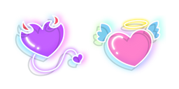 Neon Devil and Angel Heart Cursor