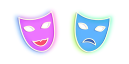 Neon Theatre Masks Cursor