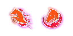 Neon Fire Horse Cursor