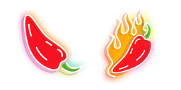 Red Hot Pepper Neon Cursor