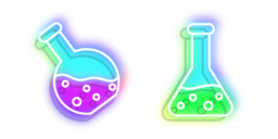 Neon Laboratory Flask Cursor