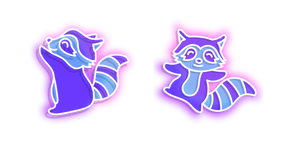 Neon Raccoon Cursor