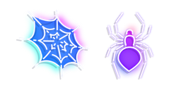 Neon Spider and Web Cursor