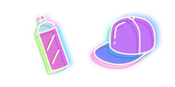 Neon Spray Paint and Cap Cursor