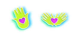 Neon Yoga Peace and Donation Cursor