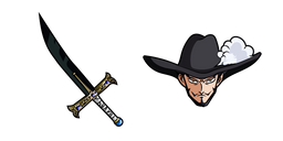 One Piece Dracule Mihawk and Yoru Cursor