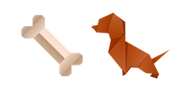 Origami Dog and Bone Cursor