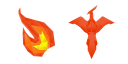Origami Fire and Firebird Cursor