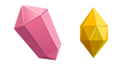 Origami Pink and Yellow Gems Cursor