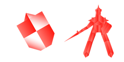 Origami Knight and Shield Cursor