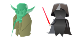 Origami Master Yoda and Darth Vader Cursor