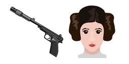 Star Wars Princess Leia and Blaster Cursor