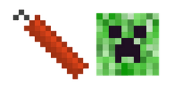 Minecraft Stick of TNT and Creeper Cursor