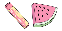 VSCO Girl Lip Balm and Watermelon Cursor