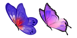Blue and Purple Butterfly Cursor