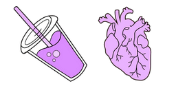 VSCO Girl Drink and Heart Cursor
