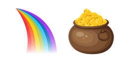 Saint Patrick's Day Rainbow and Pot of Gold Cursor