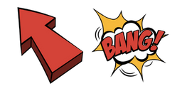 Retro Comics Arrow and Bang Cursor
