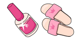 VSCO Girl Nail Polish and Slippers Cursor