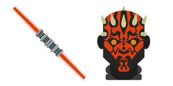Star Wars Darth Maul and Red Lightsaber Cursor