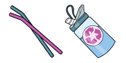 VSCO Girl Metal Straws and Recycle Bottle Cursor