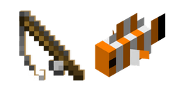 Minecraft Fishing Rod and Clownfish Cursor