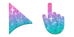 Purple and Teal Glitter Curseur