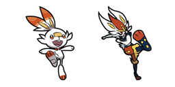 Pokemon Scorbunny and Cinderace Cursor