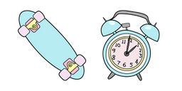 VSCO Girl Penny Board and Alarm Clock Cursor