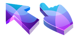 Purple and Blue Abstract 3D Cursor