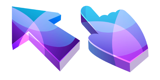 Purple and Blue Abstract 3D Cursor