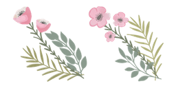 Pink Anemone Flower Cursor