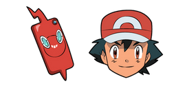 Pokemon Ash Ketchum Rotom Phone Cursor
