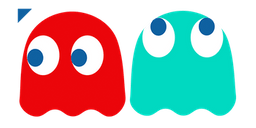 Pac-Man Blinky and Inky Ghosts Cursor
