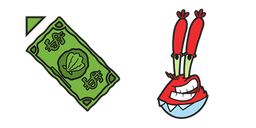 SpongeBob Mr. Krabs Dollar Cursor