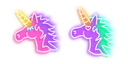 Pink and Purple Unicorn Neon Cursor