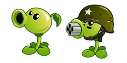 Plants vs. Zombies Peashooter and Gatling Pea Cursor