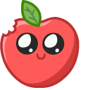 Cute Worm and Apple Cursor Kawaii