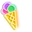 Purplish Yellow and Colourful Ice Cream Neon Pointer
