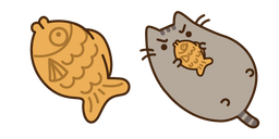 Pusheen and Fish Cookie Cursor