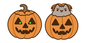 Pusheen in Jack o'Lantern Cursor