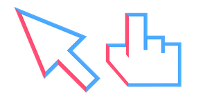 Red & Blue Stroke Cursor